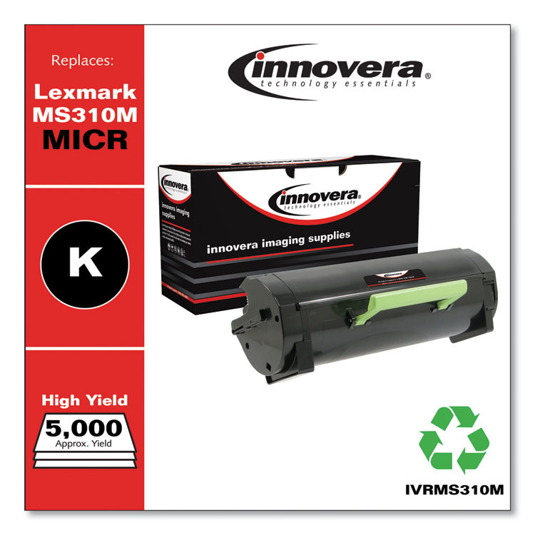 INNOVERA MS310M Remanufactured Black High-Yield MICR Toner, Replacement for MS310M (50F0HA0), 5,000 Page-Yield