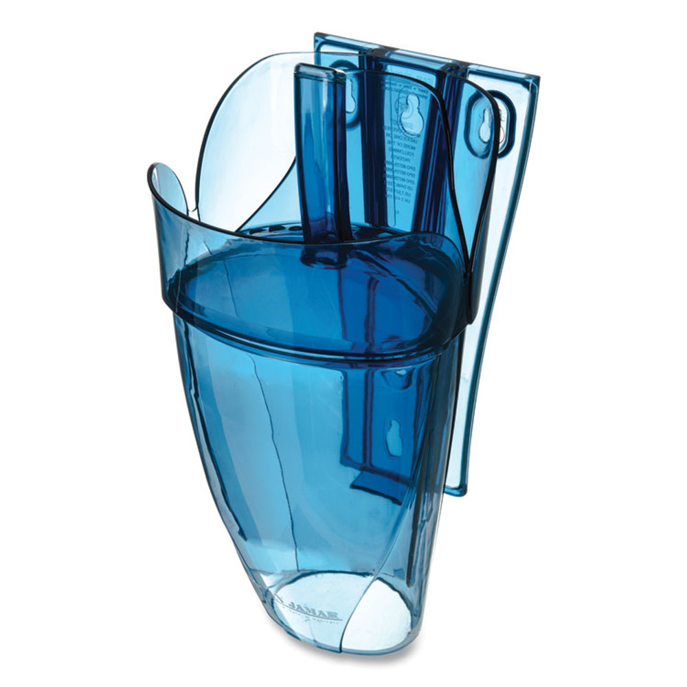 CFS BRANDS San Jamar® SI9000 Saf-T-Scoop and Guardian System for Ice Machines, 64 oz to 86 oz Ice Scoop, Transparent Blue