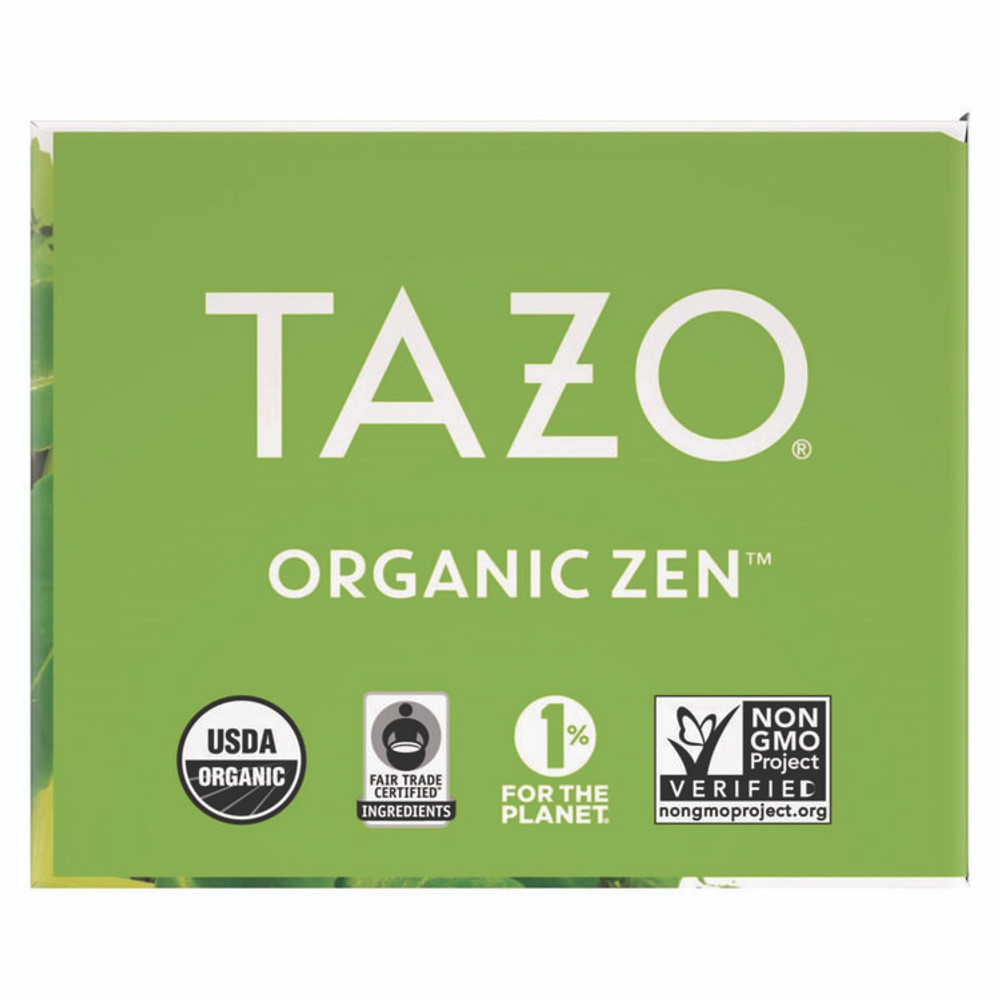 STARBUCKS COFFEE COMPANY Tazo® 00309 Tea Bags, Organic Zen, 16/Box, 6 Boxes/Carton