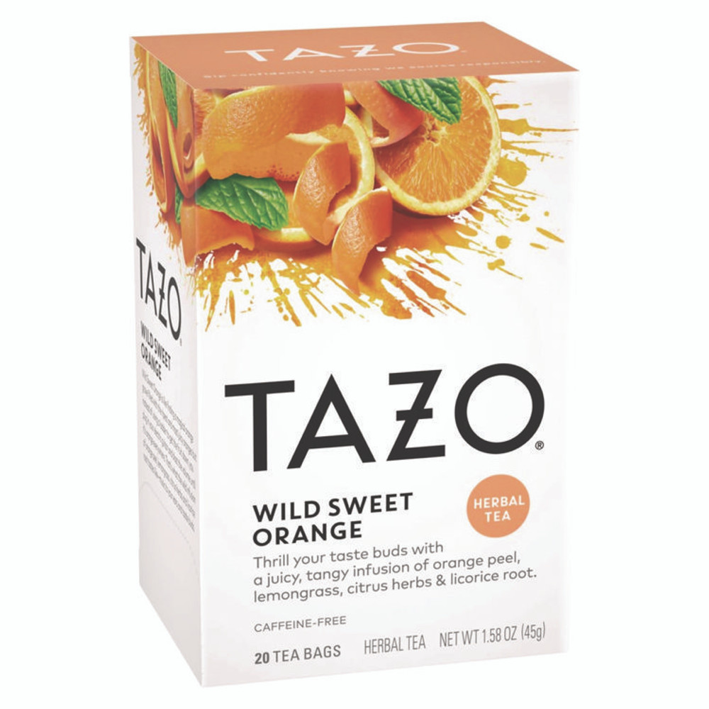 STARBUCKS COFFEE COMPANY Tazo® 20034 Tea Bags, Wild Sweet Orange, 20/Box, 6 Boxes/Carton