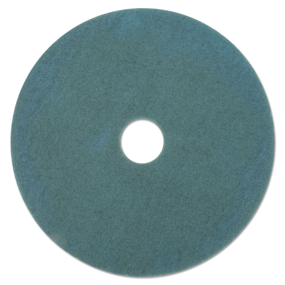3M/COMMERCIAL TAPE DIV. 20264 Ultra High-Speed Floor Burnishing Pads 3100, 27" Diameter, Aqua, 5/Carton