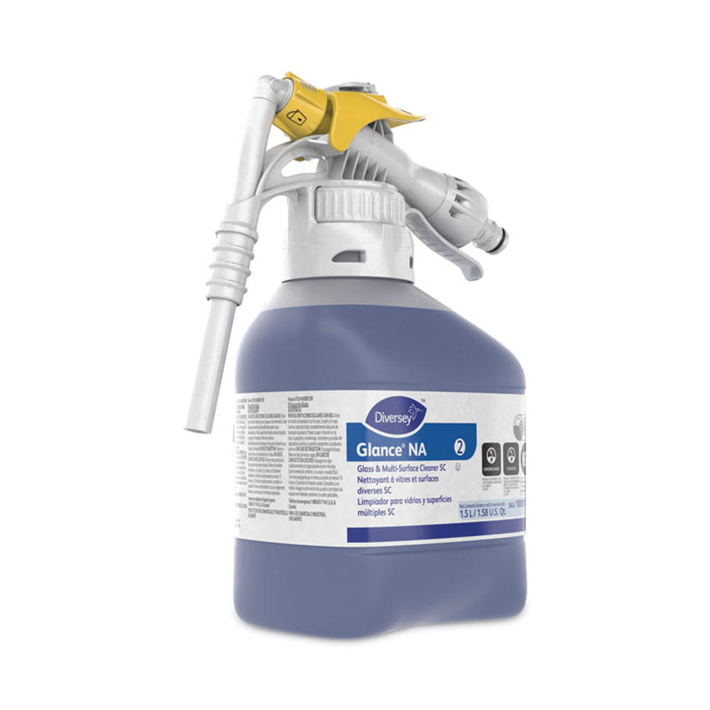 DIVERSEY 100975198 Glance NA Glass and Multi-Surface Cleaner, 1.5 L, 2/Carton