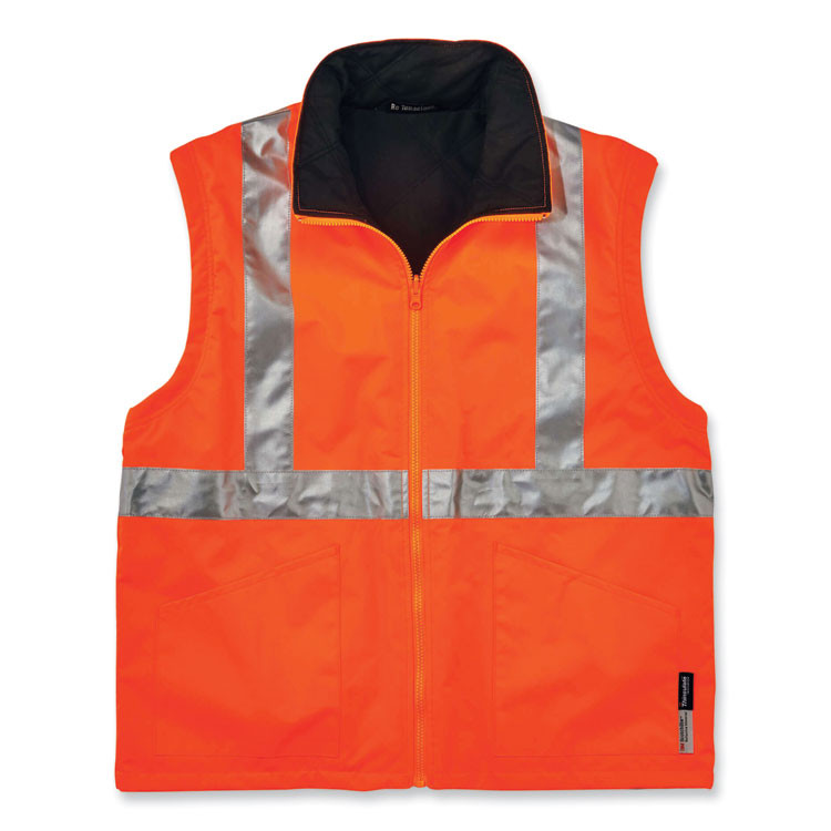 TENACIOUS HOLDINGS, INC. ergodyne® 24375 GloWear 8385 Class 3 Hi-Vis 4-in-1 Jacket, X-Large, Orange
