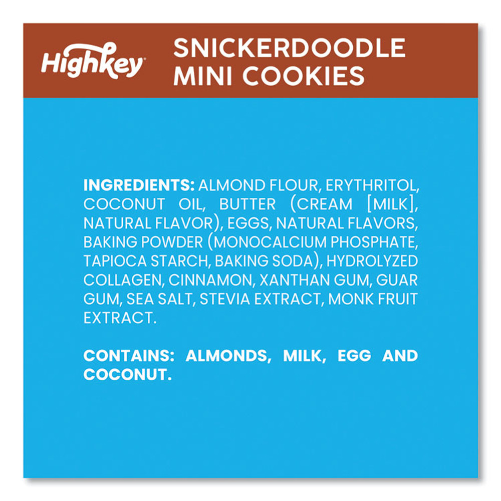 HIGHKEY 60000271 Snickerdoodle Cookies, Snickerdoodle, 2 oz Bag, 6/Carton