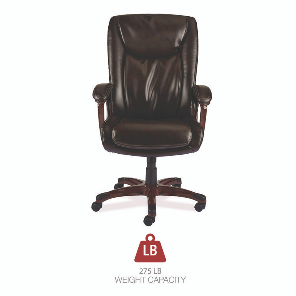 ALERA DN42B19 Alera Darnick Series Manager Chair, Supports Up to 275 lbs, 17.13" to 20.12" Seat Height, Brown Seat/Back, Brown Base
