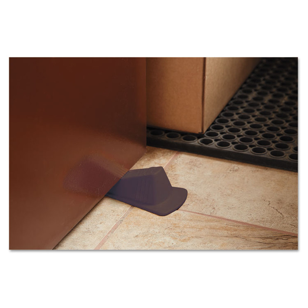 MASTER CASTER COMPANY 00964 Giant Foot Doorstop, No-Slip Rubber Wedge, 3.5w x 6.75d x 2h, Brown