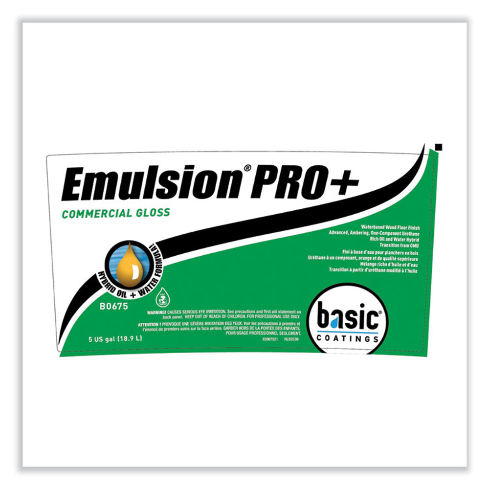 BETCO CORPORATION B06750512 Emulsion Pro+ Floor Finish and Sealer, 5 gal Pail