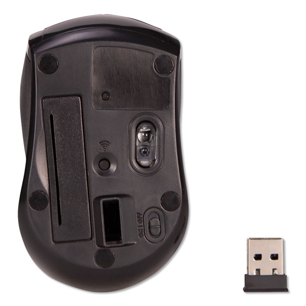 INNOVERA 62210 Compact Mouse, 2.4 GHz Frequency/26 ft Wireless Range, Left/Right Hand Use, Black