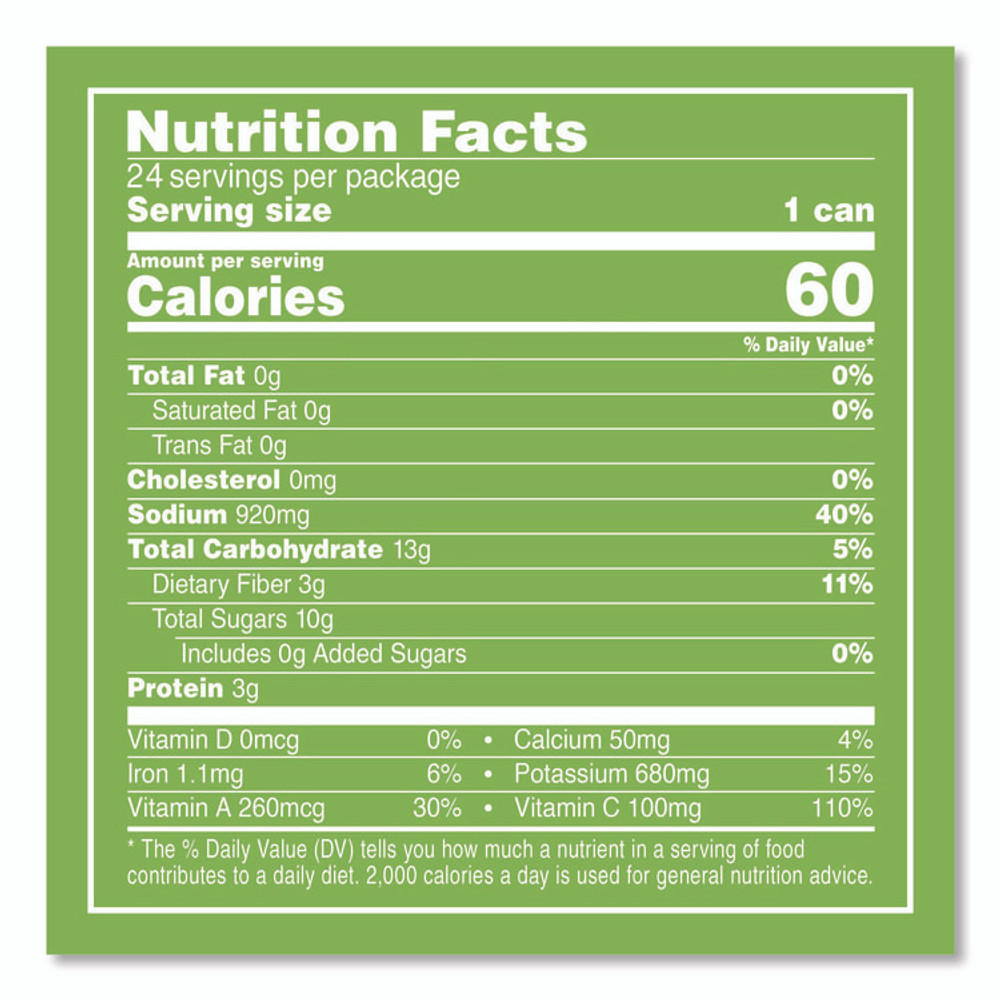 CAMPBELL'S V-8® 90000092 Vegetable Juice, 11.5 oz Can, 24/Carton