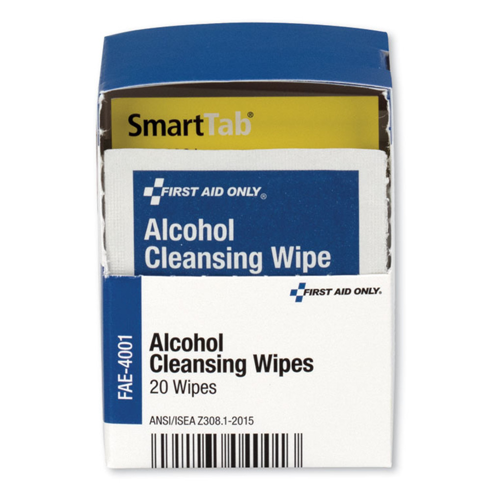 FIRST AID ONLY, INC. FAE4001 SmartCompliance Alcohol Cleansing Pads, 20/Box