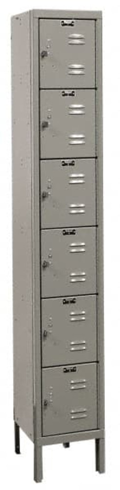 Hallowell U1228-6HG 1-Wide Locker: 12" Wide, 11" Deep, 78" High, Padlock