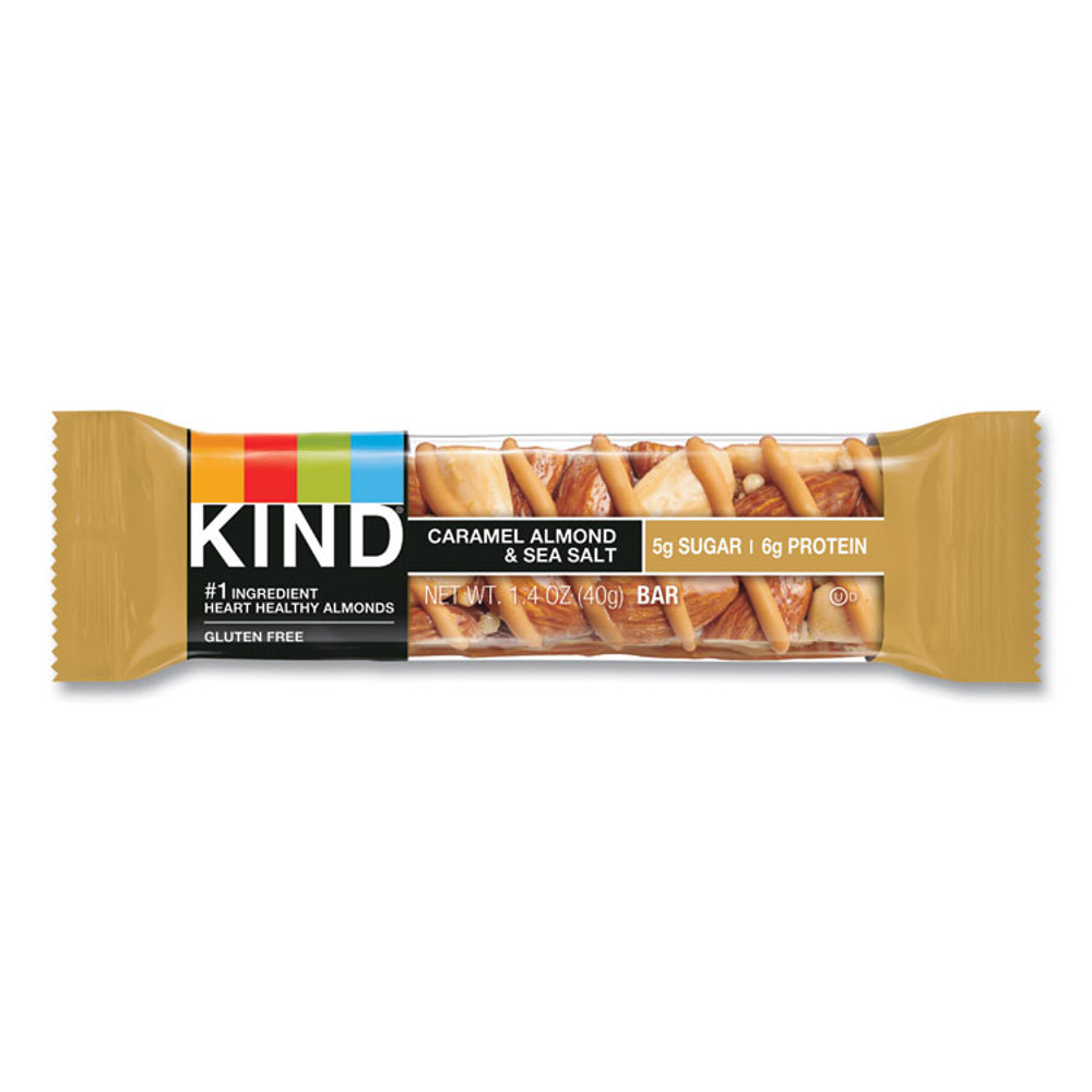 KIND LLC 18533 Nuts and Spices Bar, Caramel Almond and Sea Salt, 1.4 oz Bar, 12/Box