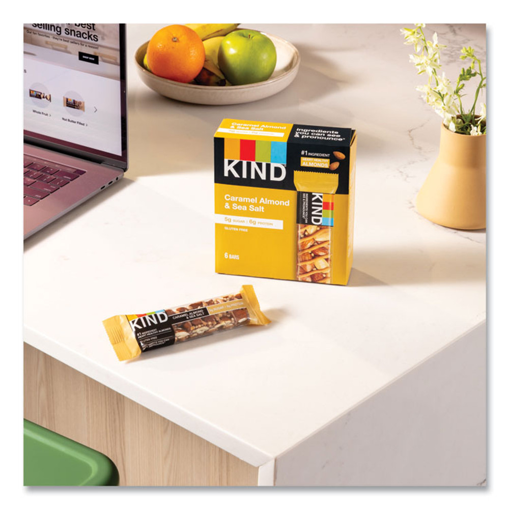 KIND LLC 18533 Nuts and Spices Bar, Caramel Almond and Sea Salt, 1.4 oz Bar, 12/Box