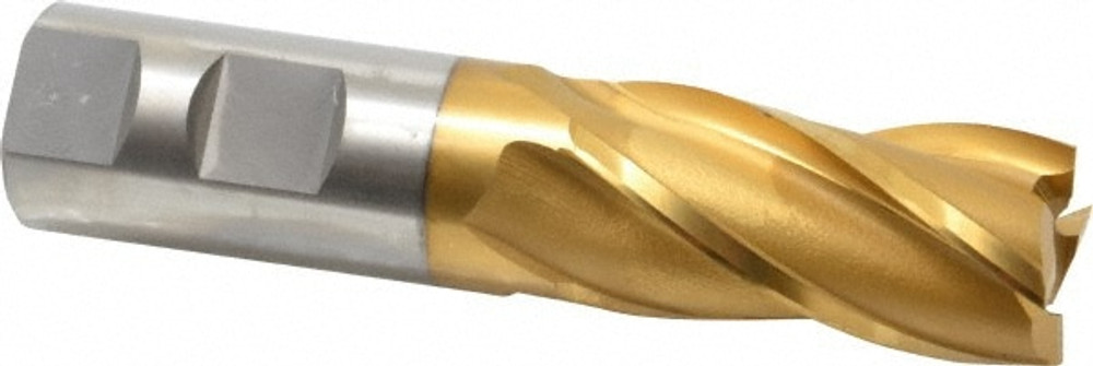 OSG 5405105 Square End Mill: 1'' Dia, 2'' LOC, 1'' Shank Dia, 4-1/2'' OAL, 4 Flutes, Cobalt