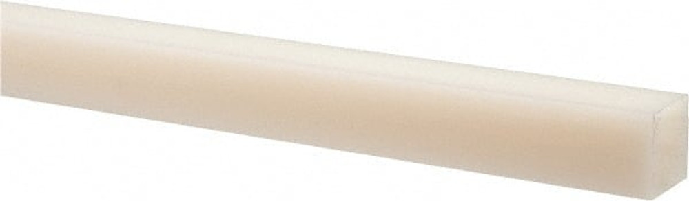 MSC 5508294 Plastic Bar: Nylon 6/6, 1/4" Thick, 48" Long, Natural Color