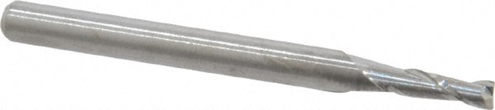 M.A. Ford. 12108500 Square End Mill: 0.085'' Dia, 0.255'' LOC, 1/8'' Shank Dia, 1-1/2'' OAL, 2 Flutes, Solid Carbide