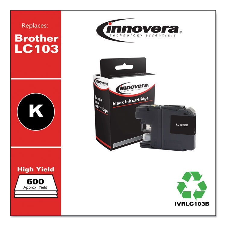 INNOVERA LC103B Remanufactured Black High-Yield Ink, Replacement for LC103BK, 600 Page-Yield
