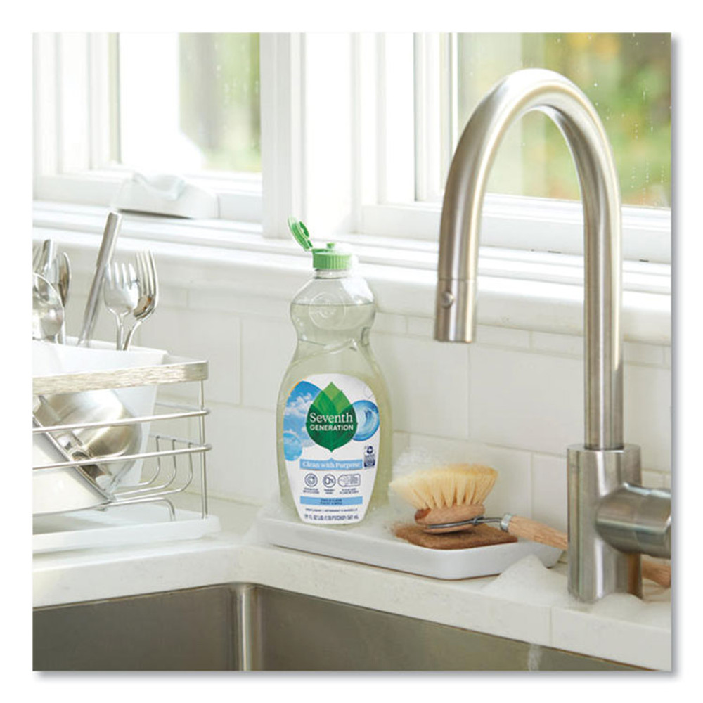 SEVENTH GENERATION 44986CT Natural Dishwashing Liquid, Free and Clear, 19 oz Bottle, 6/Carton