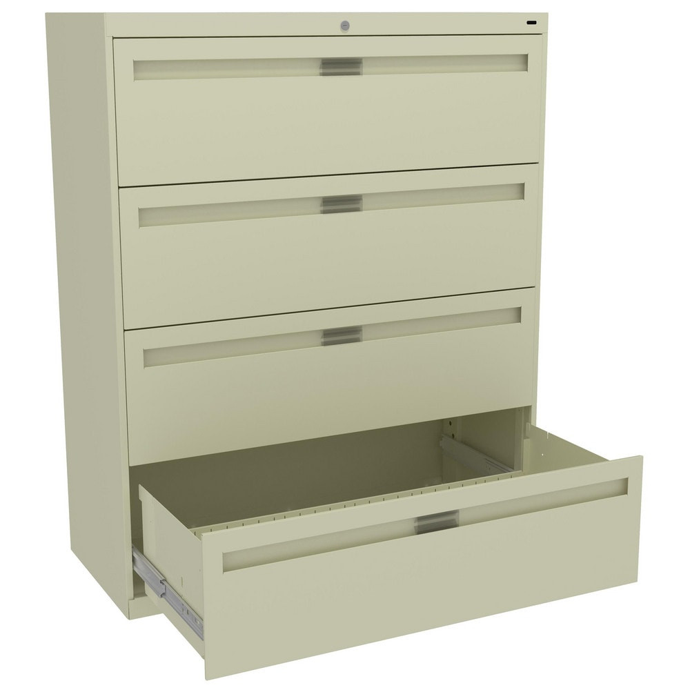 Tennsco LPL4248L40-CPY Horizontal File Cabinet: 4 Drawers, Steel, Putty