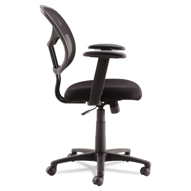 OIF MT4818 Swivel/Tilt Mesh Task Chair with Adjustable Arms, Supports Up to 250 lb, 17.72" to 22.24" Seat Height, Black