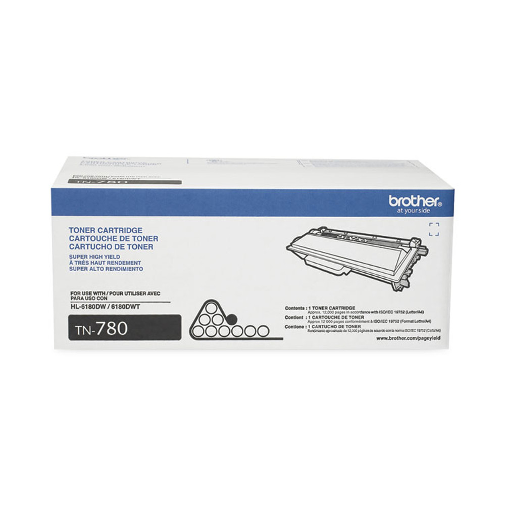 BROTHER INTL. CORP. TN780 TN780 Super High-Yield Toner, 12,000 Page-Yield, Black