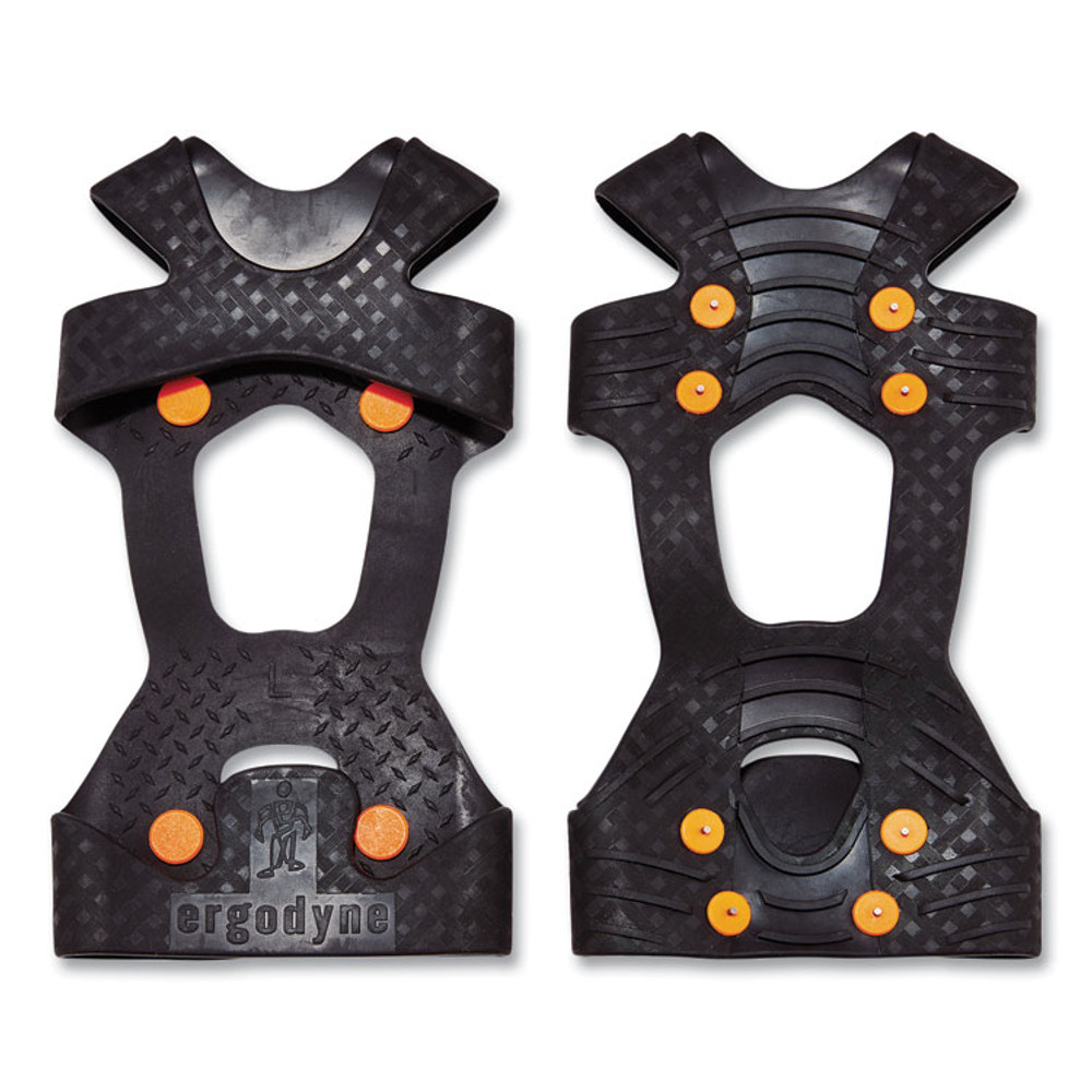TENACIOUS HOLDINGS, INC. ergodyne® 16734 Trex 6300TC One-Piece Slip-on Tungsten Carbide Ice Cleats, Large, Black, Pair