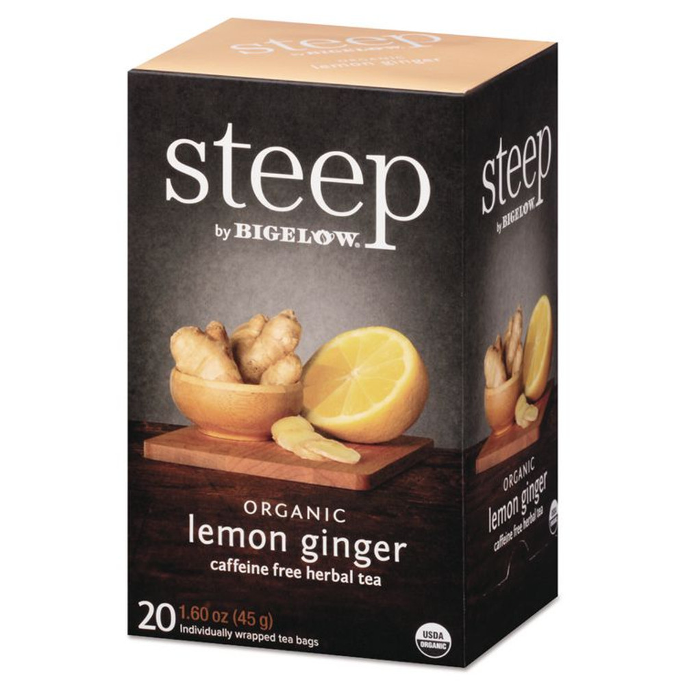 KEURIG DR PEPPER Bigelow® 17704 steep Tea, Lemon Ginger, 1.6 oz Tea Bag, 20/Box