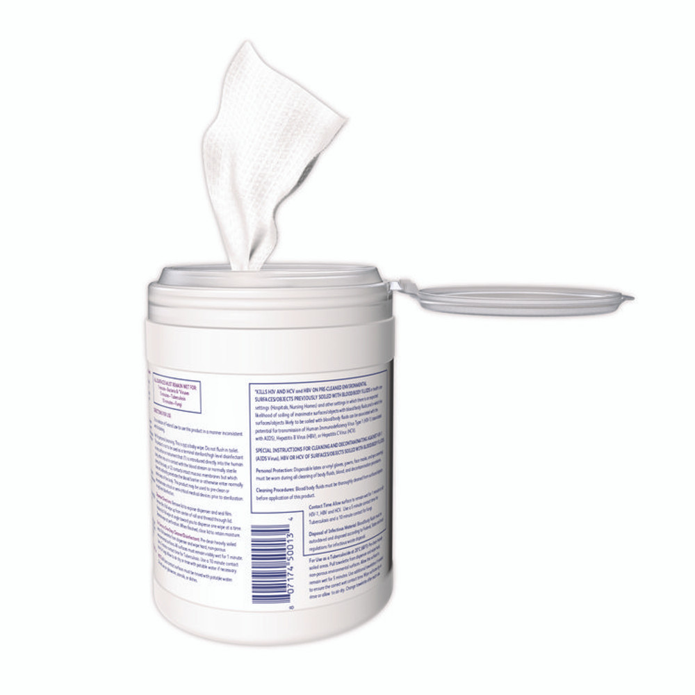 DIVERSEY 4599516 Oxivir TB Disinfectant Wipes, 7 x 6, White, 160/Canister, 12 Canisters/Carton