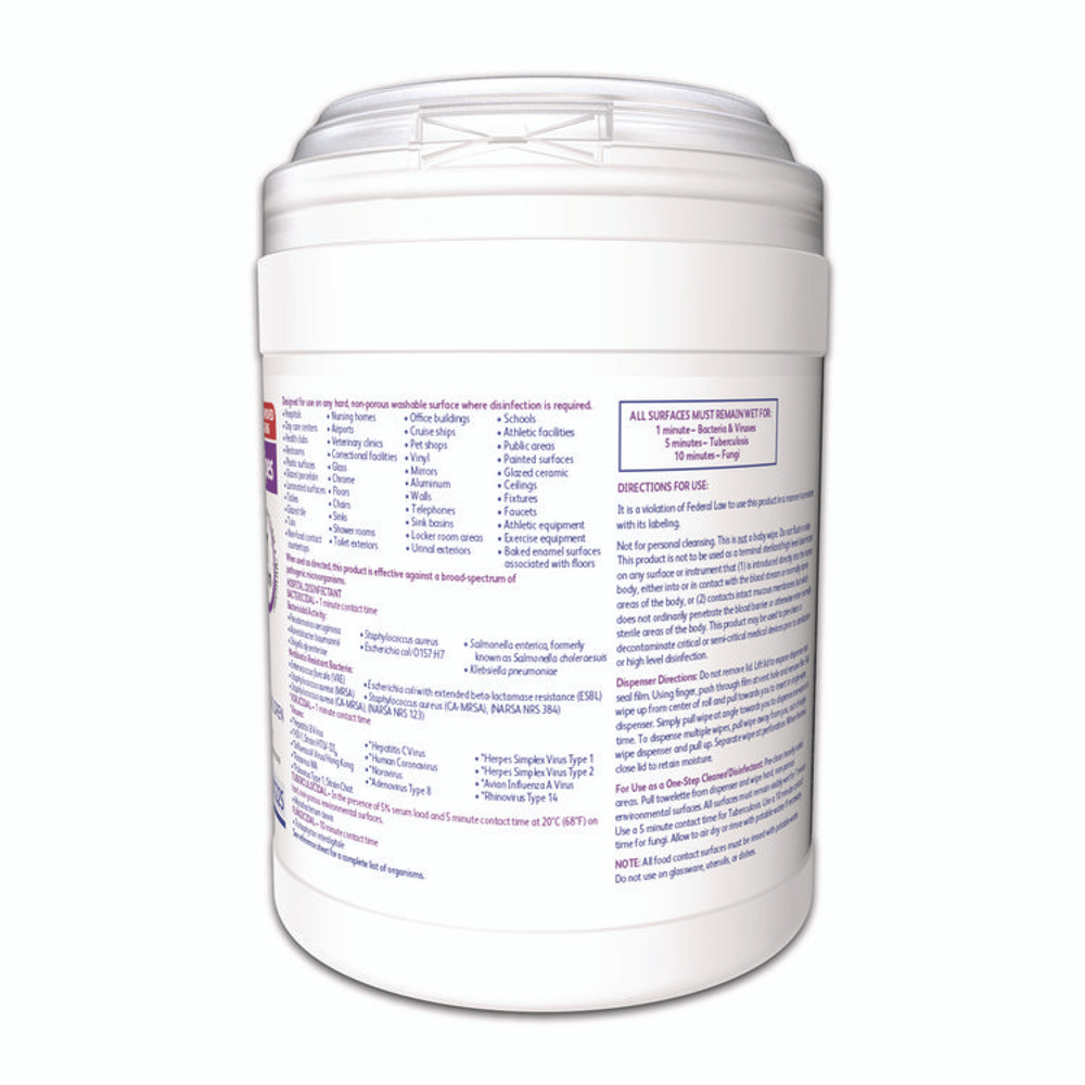 DIVERSEY 4599516 Oxivir TB Disinfectant Wipes, 7 x 6, White, 160/Canister, 12 Canisters/Carton