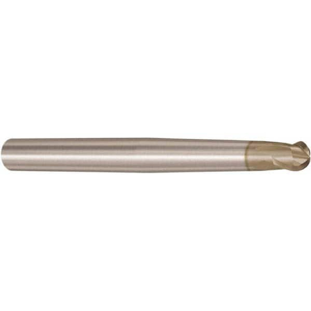 Seco 02970142 Ball End Mill: 0.315" Dia, 0.315" LOC, 2 Flute, Solid Carbide