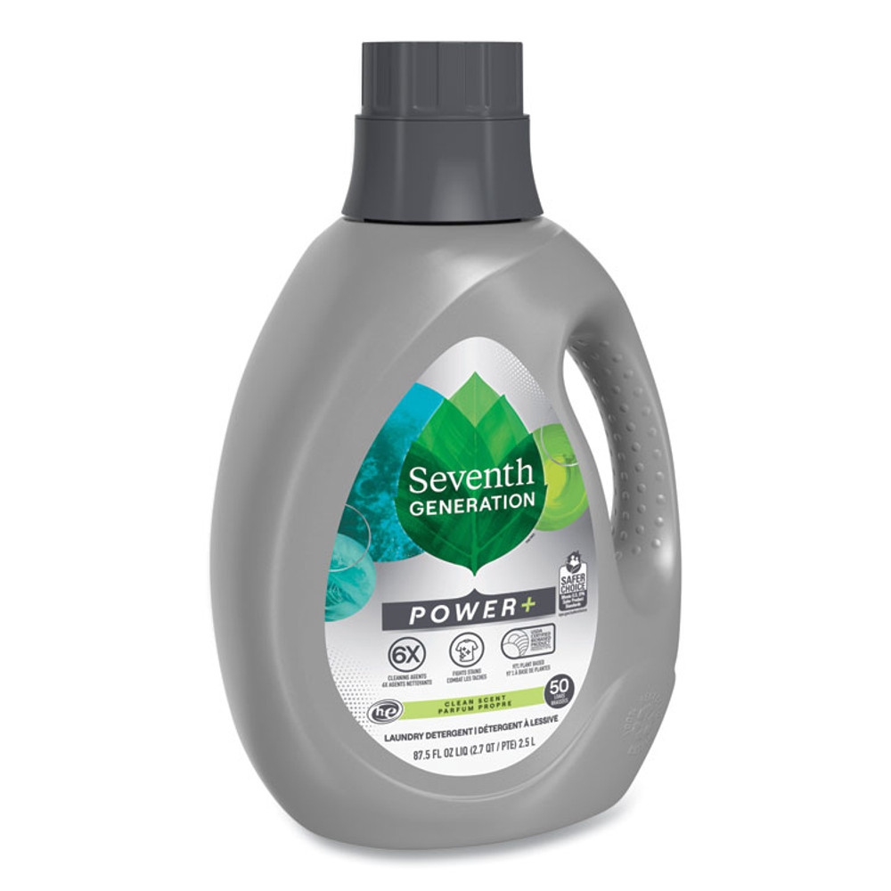 SEVENTH GENERATION 45070EA Power+ Laundry Detergent, Clean Scent, 87.5 oz Bottle