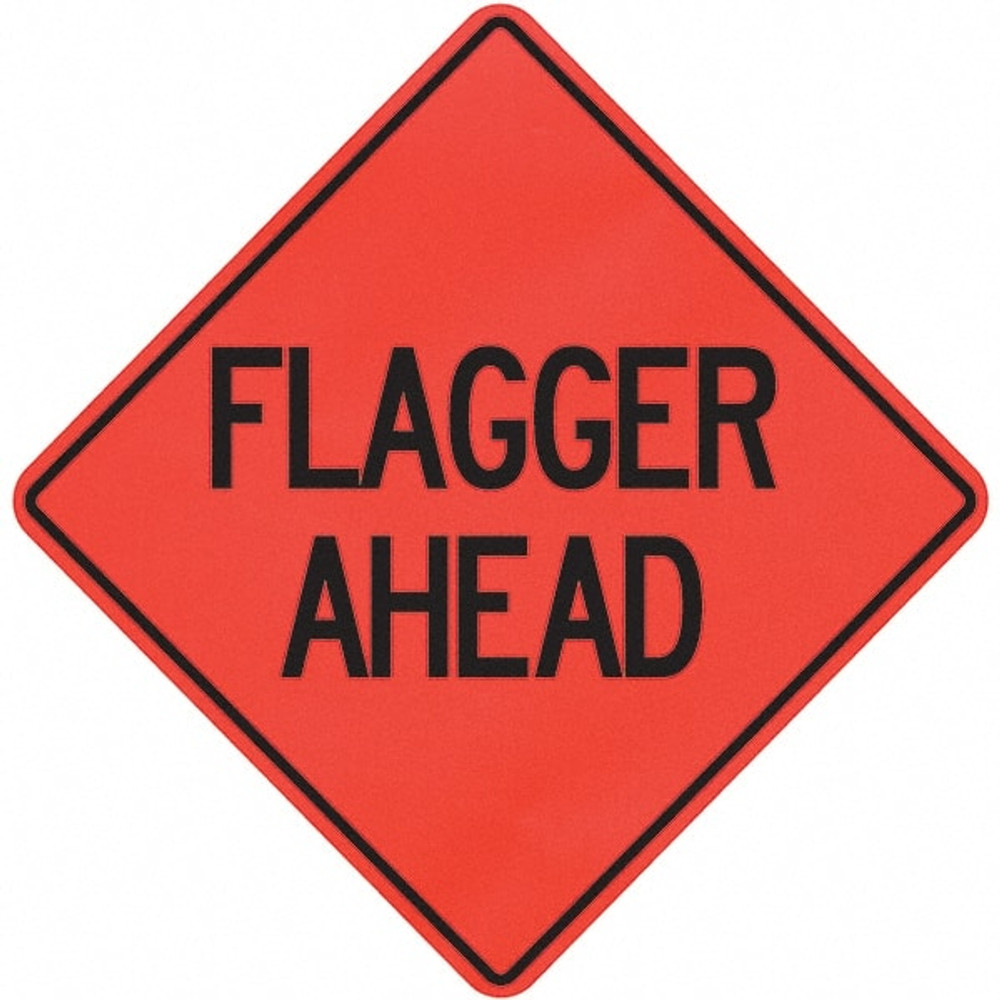 PRO-SAFE 07-800-3001-L Traffic Control Sign: Triangle, "Flagger Ahead"