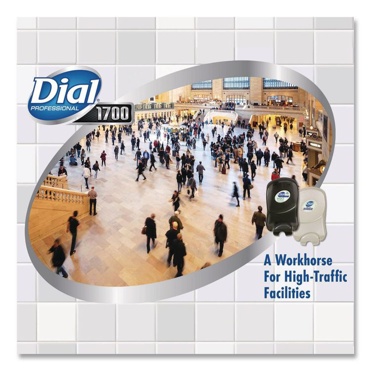 DIAL PROFESSIONAL 19711 Antibacterial Gel Hand Sanitizer Refill for Dial 1700 Dispenser, 1.2 L Refill, Fragrance-Free, 3/Carton