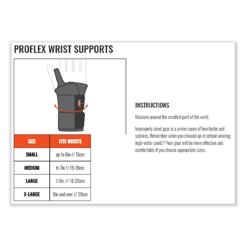TENACIOUS HOLDINGS, INC. ergodyne® 70036 ProFlex 4010 Double Strap Wrist Support, Large, Fits Left Hand, Black