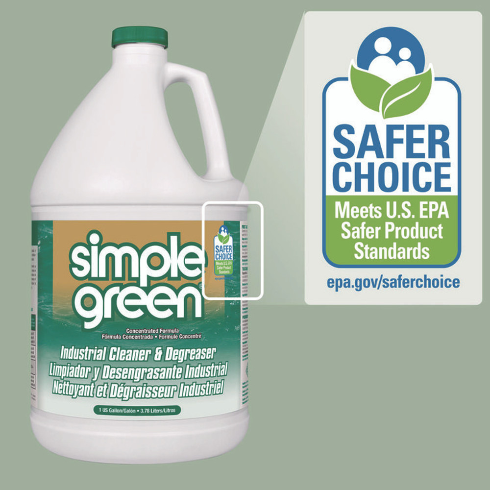 SUNSHINE MAKERS, INC. Simple Green® 13005CT Industrial Cleaner and Degreaser, Concentrated, 1 gal Bottle, 6/Carton