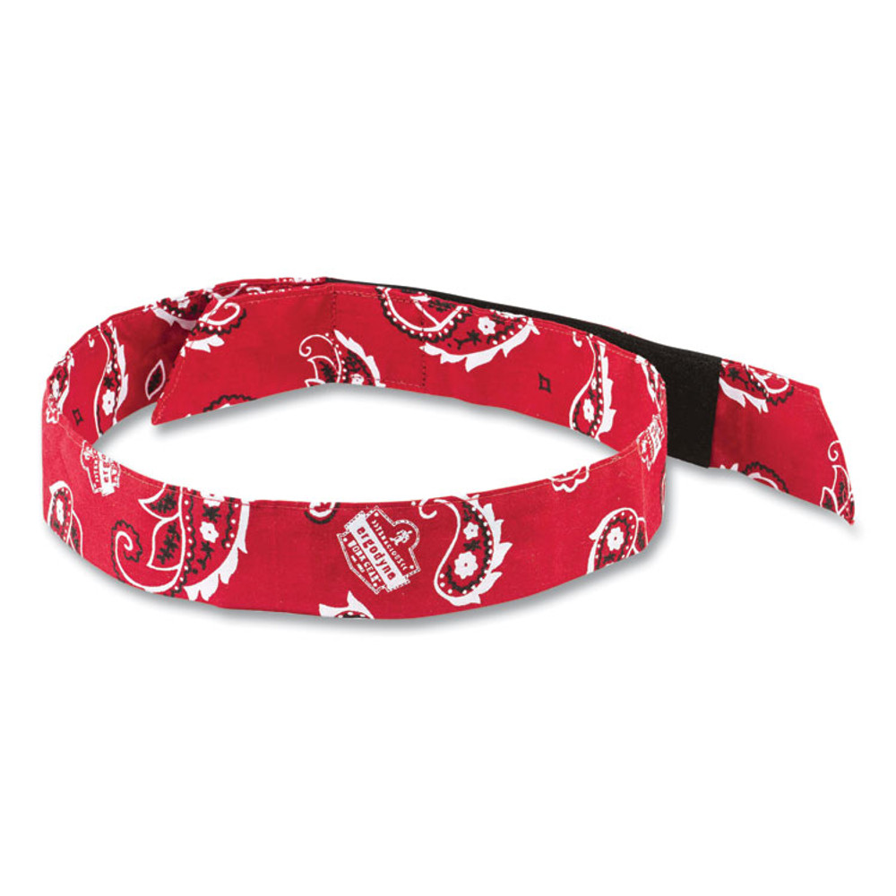 TENACIOUS HOLDINGS, INC. ergodyne® 12315 Chill-Its 6705 Cooling Embedded Polymers Hook and Loop Bandana Headband, One Size Fits Most, Red Western