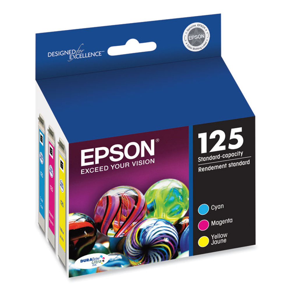 EPSON AMERICA, INC. T125520-S T125520-S (125) DURABrite Ultra Ink, Cyan; Magenta; Yellow