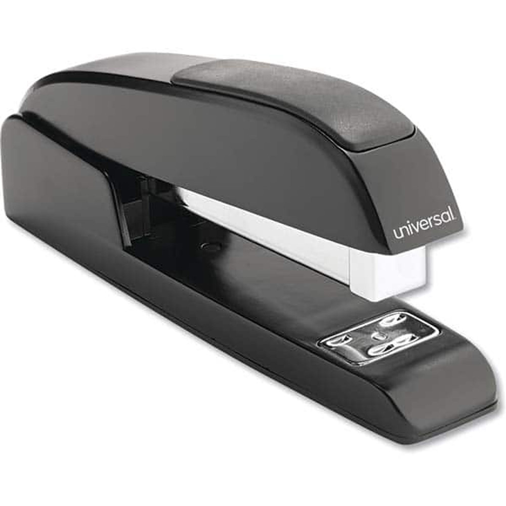 UNIVERSAL UNV43138 Staplers; Stapler Type: Full Strip Desktop Staplers ; Sheet Capacity: 20 ; Staple Capacity: 210 ; Color: Black ; For Use With: Universal. 79000, 79000VP ; UNSPSC Code: 0044121615