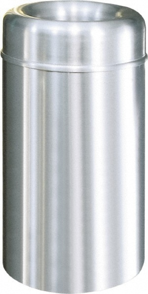 Rubbermaid FGAOT30SAPL Decorative Trash Can: 30 gal, Round, Gray