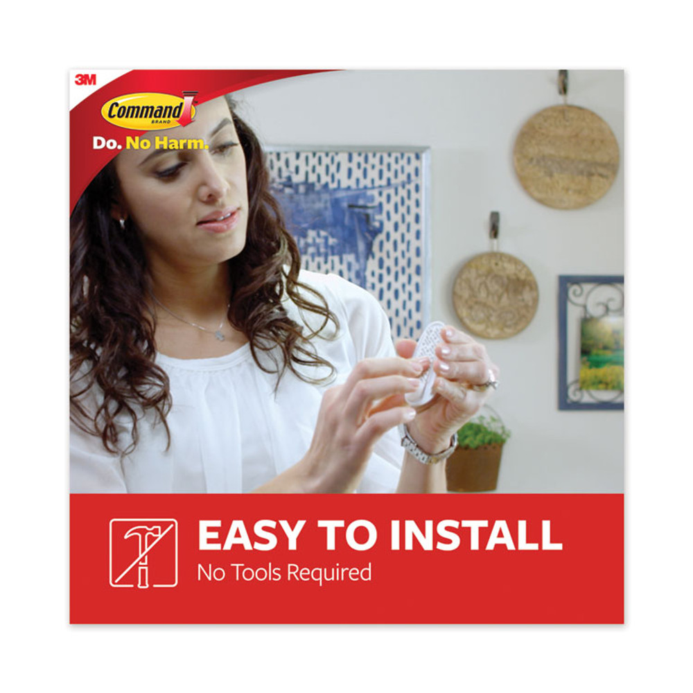 3M/COMMERCIAL TAPE DIV. Command™ 70005128379 General Purpose Hooks, Small, Plastic, White, 1 lb Capacity, 6 Hooks and 12 Strips/Pack