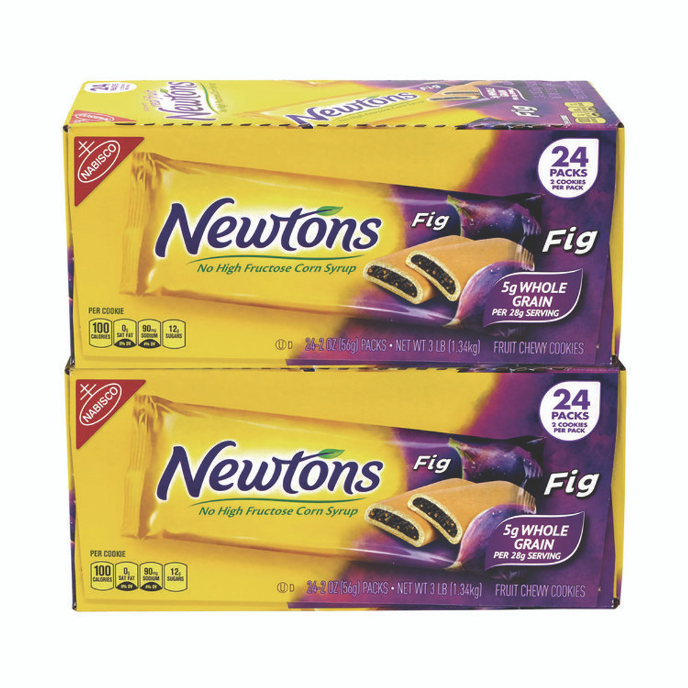 NABISCO FOOD GROUP 22000462 Fig Newtons, 2 oz Pack, 2 Cookies/Pack, 24 Packs/Box