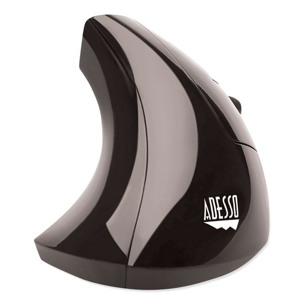 ADESSO INC IMOUSEE10 iMouse E10 Wireless Vertical Ergonomic USB Mouse, 2.4 GHz Frequency/33 ft Wireless Range, Right Hand Use, Black