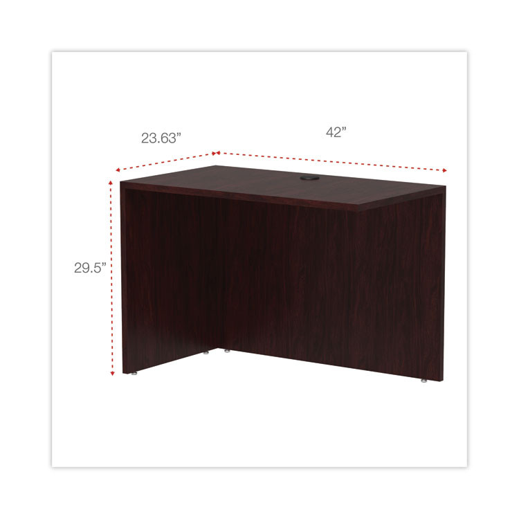 ALERA VA354224MY Alera Valencia Series Reversible Return/Bridge Shell, 42w x 23.63d x 29.5h. Mahogany