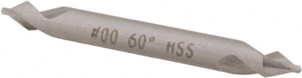 Hertel H-811500D000 Combo Drill & Countersink: #2/0, 1/8" Body Dia, 1180, High Speed Steel