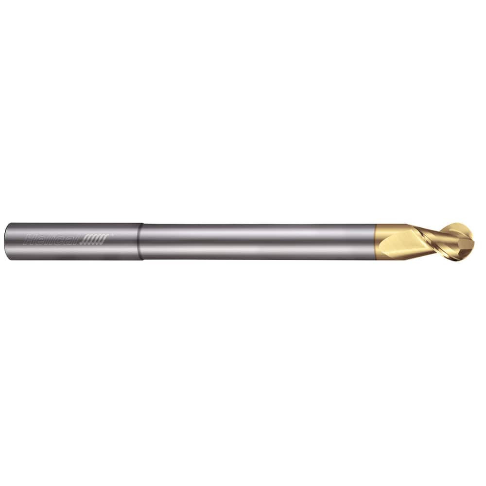 Helical Solutions 18317 Ball End Mill:  0.5000" Dia,  0.6250" LOC,  2 Flute,  Solid Carbide