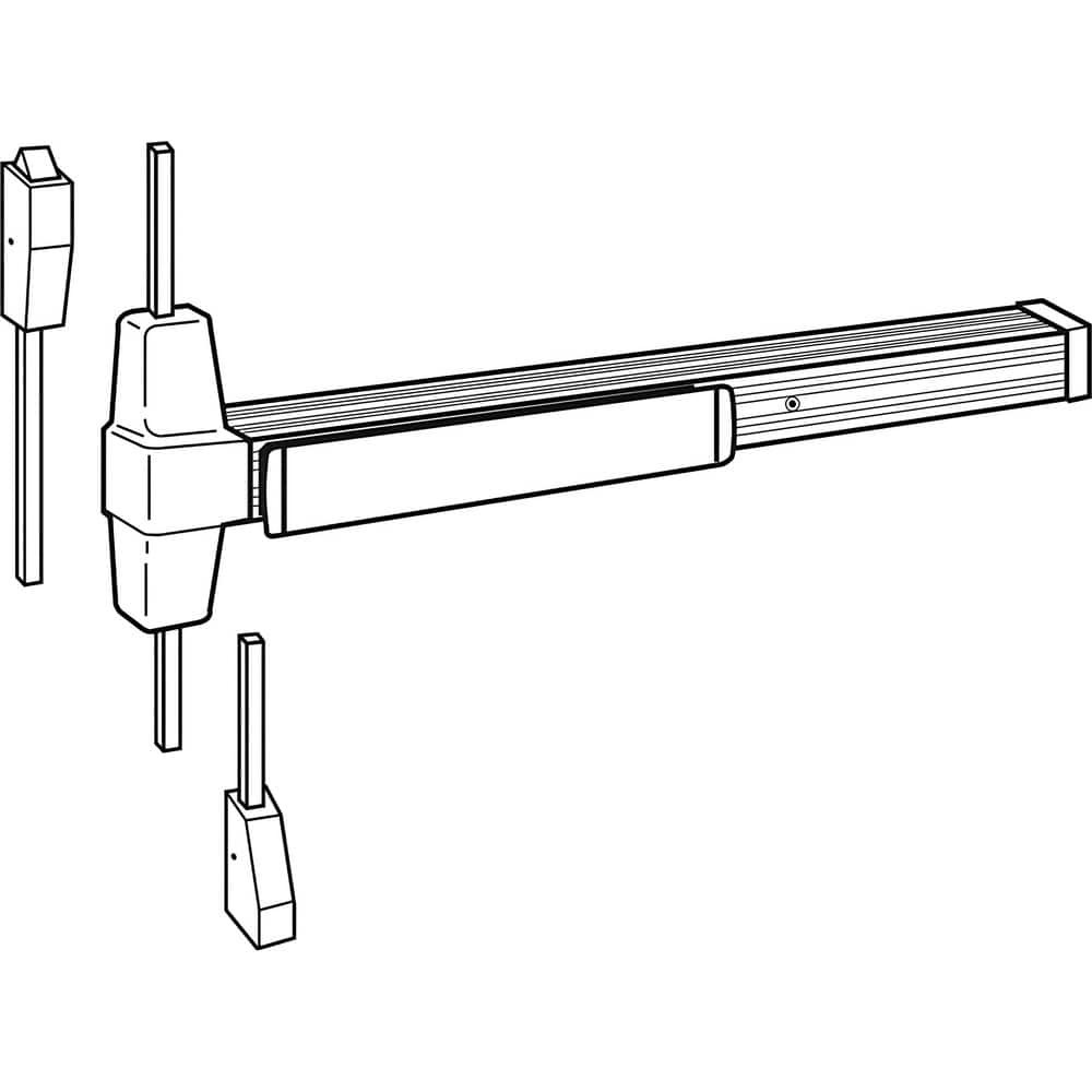 Von Duprin 9927L-NL-06 3 2 Vertical Bars; Type: Surface Vertical Rod ; Rating: Non Rated ; Hand: Reversible ; Minimum Door Width: 2.33 (Inch); Maximum Door Width: 3.000 (Inch); Grade: 1