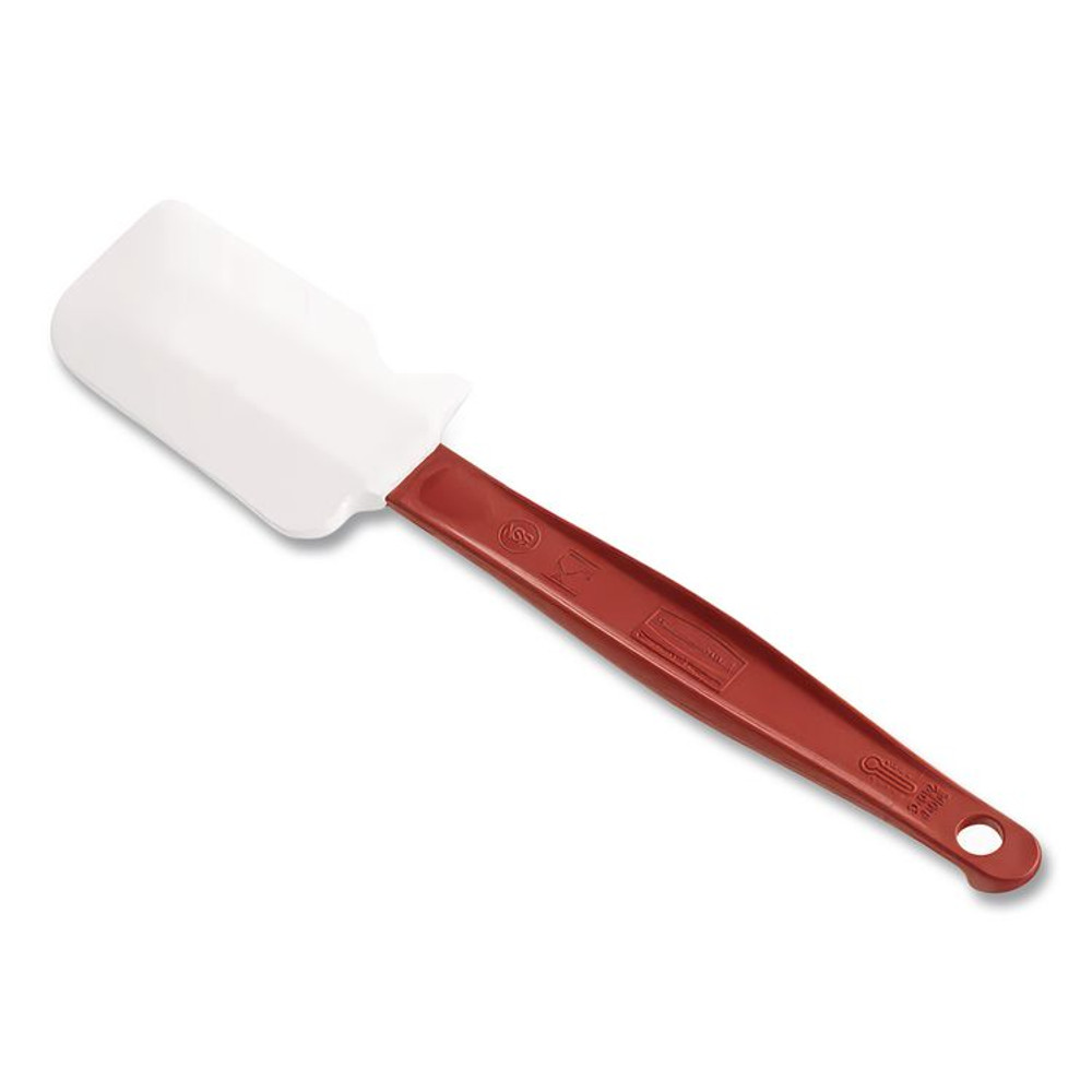 RUBBERMAID COMMERCIAL PROD. 1962 RED High-Heat Cook's Scraper, Plastic, 9.5", Red/White