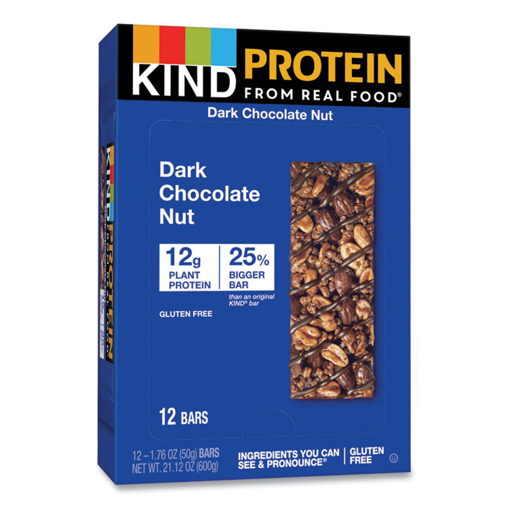 KIND LLC 26036 Protein Bars, Double Dark Chocolate, 1.76 oz, 12/Pack