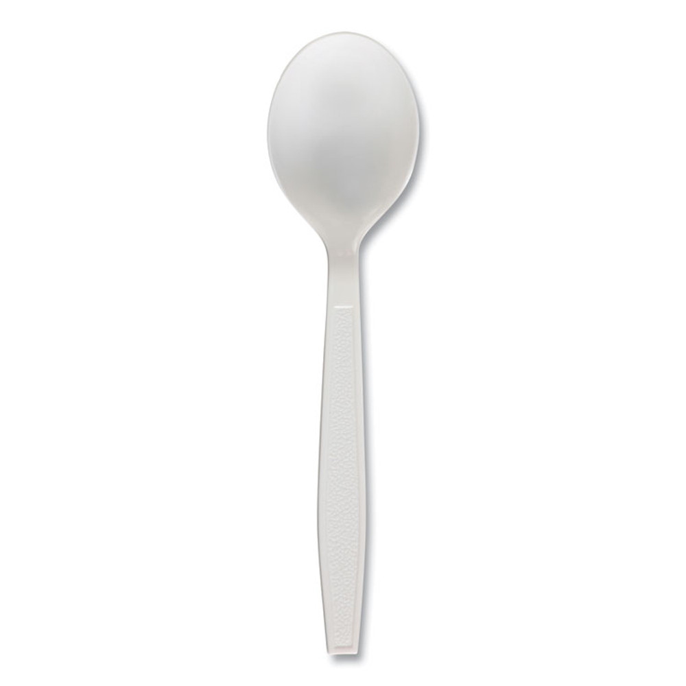 BOARDWALK SOUPHWPPWH Heavyweight Polypropylene Cutlery, Soup Spoon, Plastic, White, 1,000/Carton