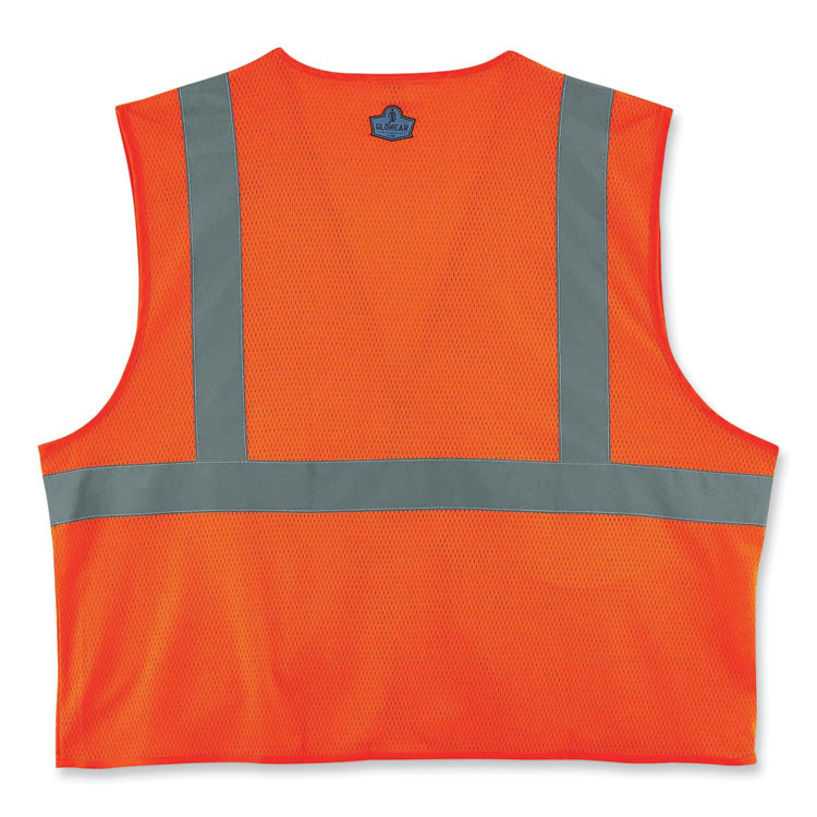 TENACIOUS HOLDINGS, INC. ergodyne® 21135 GloWear 8220HL Class 2 Standard Mesh Hook and Loop Vest, Polyester, Large/X-Large, Orange